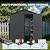 Greesum 6x8FT Plastic Outdoor Storage Shed with Floor, Resin Sheds with Lockable Double Door, Tool Sheds with Window and Vents, for Backyard, Garden, Patio, Dark Gray