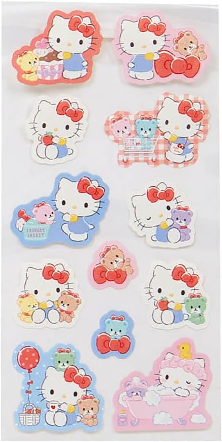 Sanrio 493821 Hello Kitty Character Letter Set, Package (W x D x H): Approx. 6.3 x 0.3 x 8.7 inches (16 x 0.8 x 22 cm)