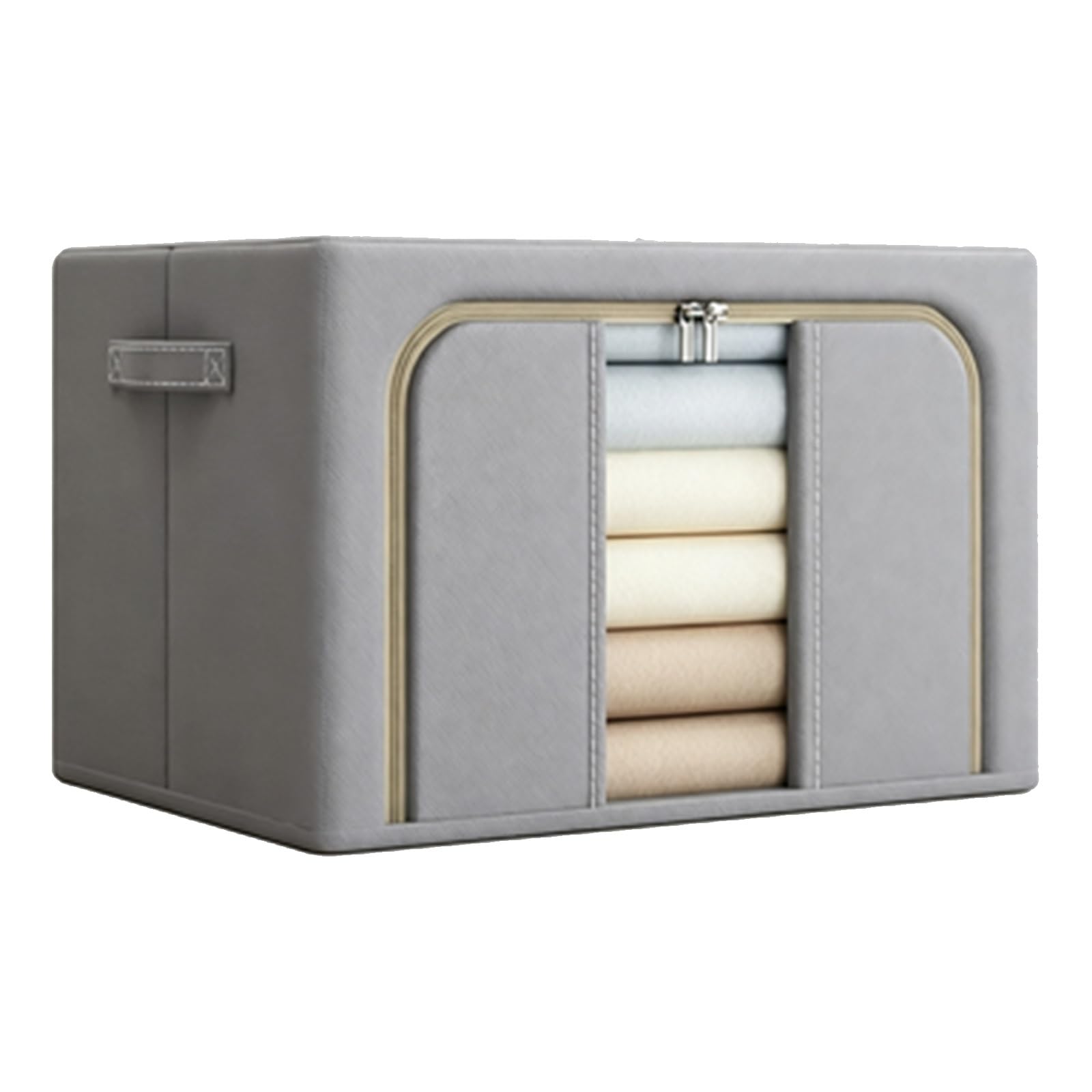 JRSIUNH Storage Basket with Lid, Fabric Storage Box