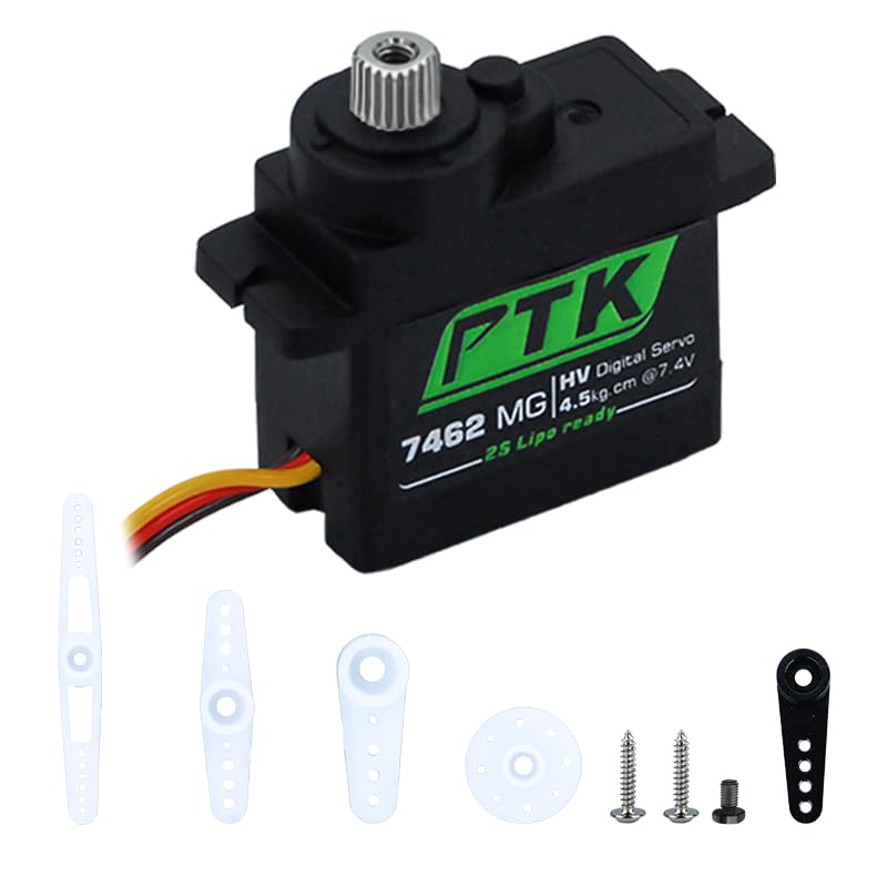 PTK 7462 MG 9g Servo Motor with Metal Gear - Robot - Fixed Wing - 180° Digital Servo (6pcs)