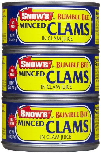 Snow's Minced Clams in Clam Juice, 6.5 oz, 3 pk