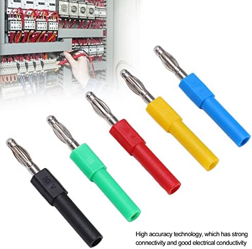 5Pcs J.20012 Banana Plug Connector Speaker Banana Plugs Male to 2mm Female Banana Connector Adapter 4mm for Multimeter