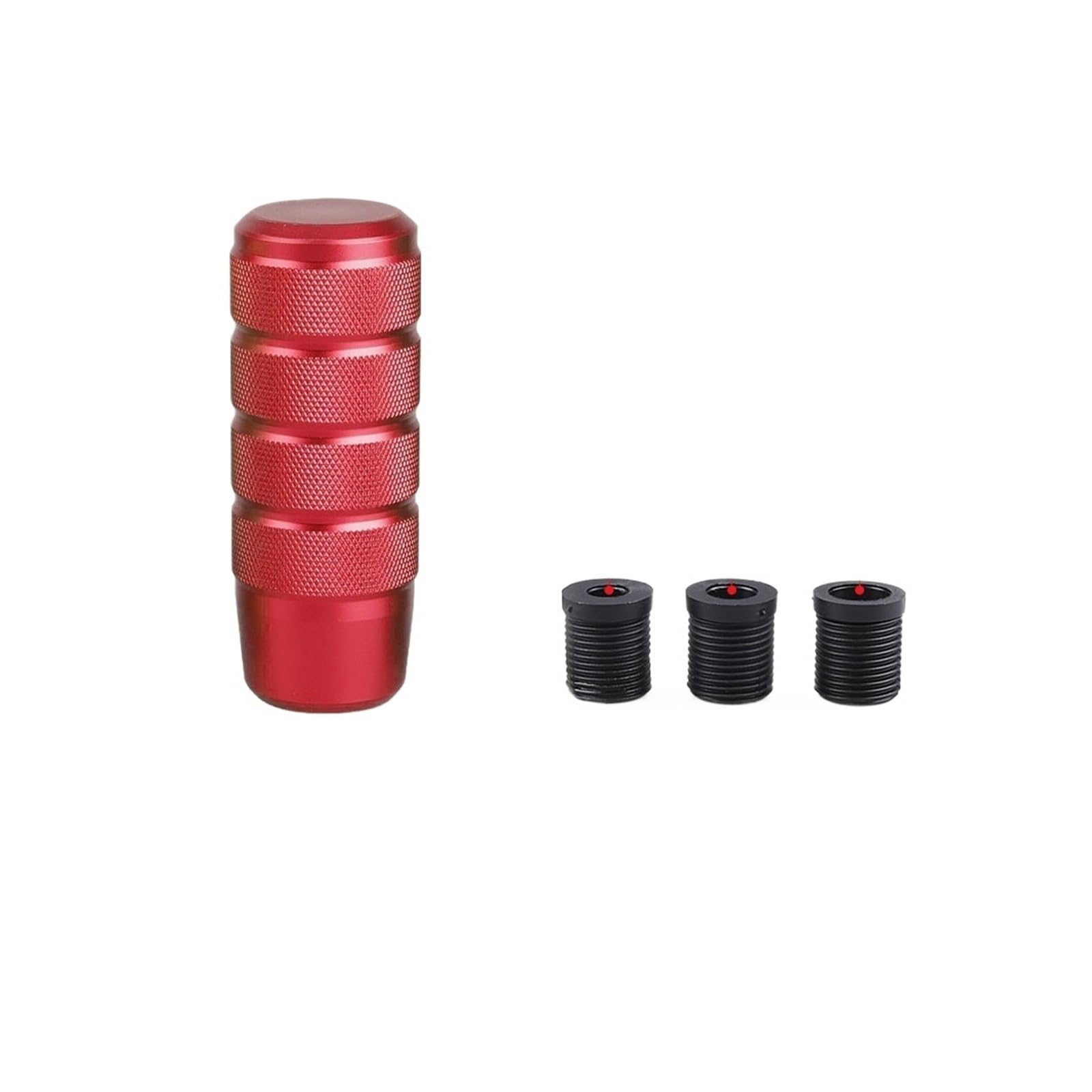 Fncvtm Red Gear Shifter Knobs 95Mm Non-Slip Shift Knob M8 M10 M12 Car Manual Transmission Aluminum Knurled Shifter Lever(Red)