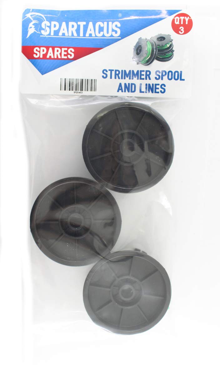 Spartacus 3x Garden Strimmer Spool & Line Fits Titan TTL488GDO