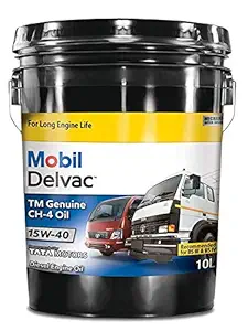 Mobil Delvac TM Genuine API CH-4 15W-40 Diesel Engine Oil for Trucks (10L)