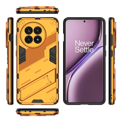 MNBVCCS For OnePlus Ace 5 5G(Domestic Version) Case, Kickstand Shockproof Phone Protective Cover,PC And TPU Mobile(Orange)