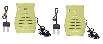 Aarav Water Tank Overflow Alarm Siren with Voice Sound, Wired Sensor Security System Water Alarm Bell with Free Water Sensor AUWA-22 (Pack of 2)