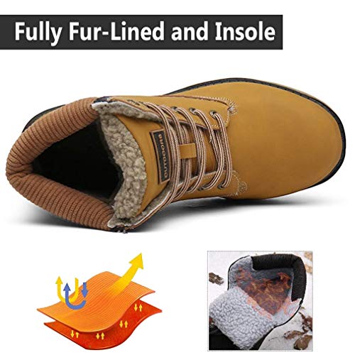 Image of Eagsouni Mens Womens Winter Snow Boots | Outdoor Boots For Daily Walking Hiking Trekking Climbing,Unisex Warm Lined,Rubber Sole,Anti Slip,Waterproof