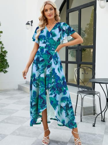 Image of ZZV Formal Dresses for Women Gowns Evening V Neck Wedding Guest Dresses