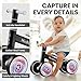 Baby Balance Bike for 1 Year Old Boys Girls, Colorful Lighting 10-24 Months Push Toddler Toys Bicycle, 4 Wheels Baby First Bike for Kid's 1-2, Pre-School Children Ride on Walker First Birthday Gifts