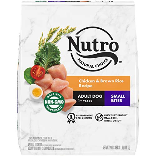 NUTRO NATURAL CHOICE Small Bites Adult Dry Dog Food, Chicken & Brown Rice Recipe Dog Kibble, 30 lb. Bag