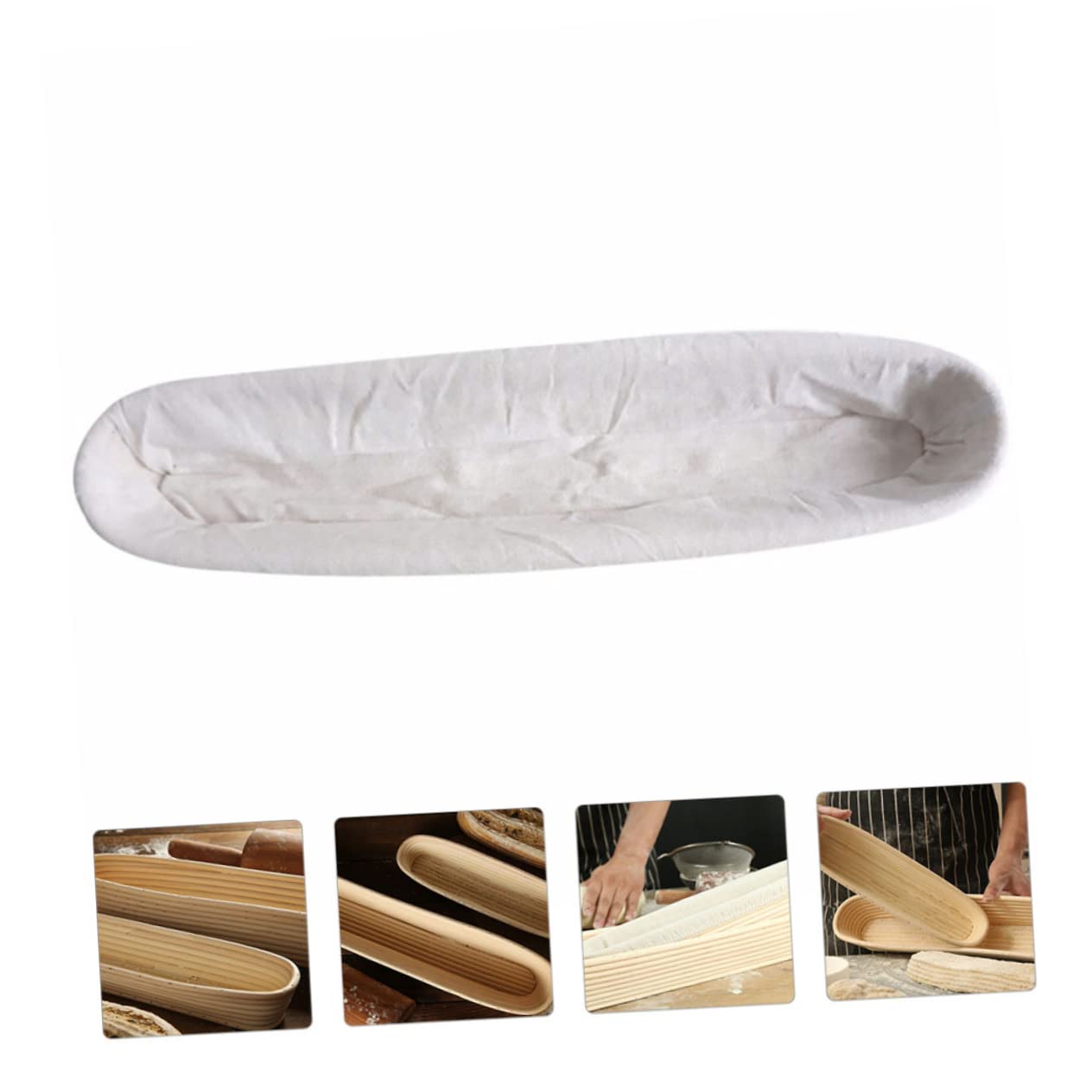 Ciieeo 2 Pièces corbeille à plus chaud outils de cuisson du préparation du cuire français vannerie boulangerie Accessoires de pâtisserie outils de vigne. Beige