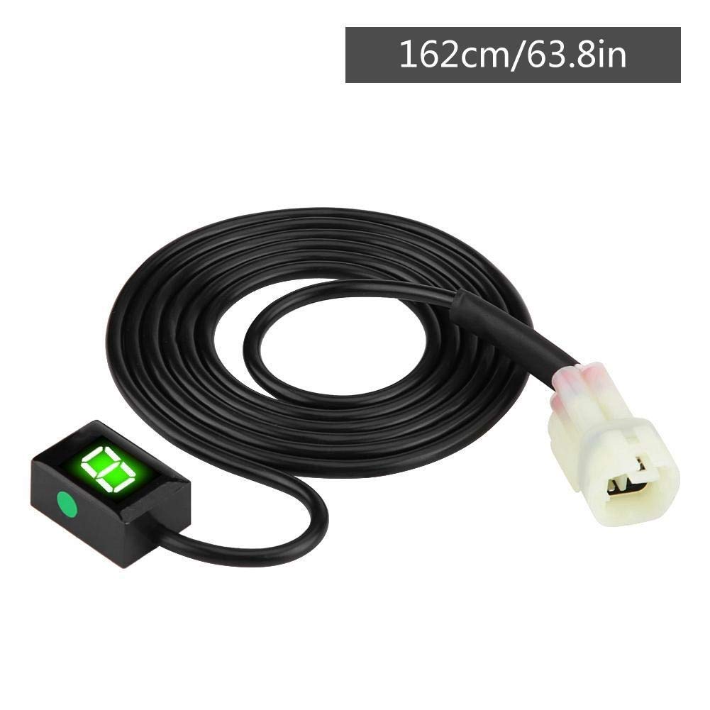 KSTE Indicador Engranaje, Indicador de Engranajes Motocicleta ECU Plug Monte 6, Indicador de Velocidad de Engranajes Digital, la Palanca de Cambios de Pantalla Compatible con Kawasaki