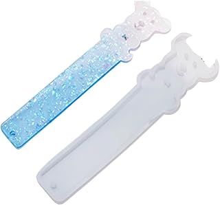 UV Resin Rectangle Siilicoine Bookmark Mold DIY Bear Fish Cat Making Epoxy Jewelry DIY Craft Mould M2660