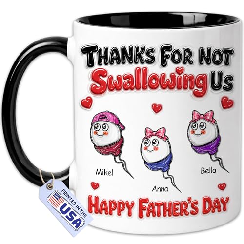 Taza personalizada para papá con nombres de hijos miniatura 1