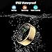 Smart Health Ring for Women Men, Fitness Tracker Ring with Heart Rate, Blood Oxygen, Sleep Tracker, Step Tracker, No Subscription Fee, IP68 Waterproof Smart Ring for iPhone & Android (Gold, 8#)