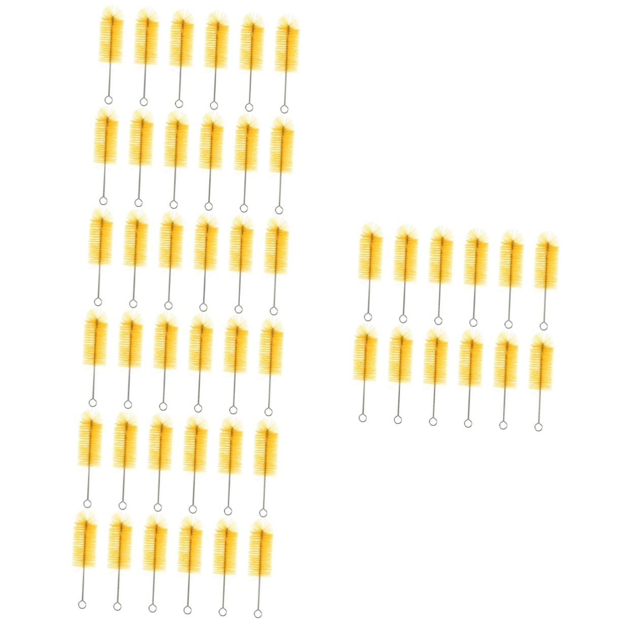Baluue 48piezas Escobilla De Biberones Portátil Limpiador Multi-Funcional para Botellas De Cepillos Inoxidable para Viajes y Almacenamiento Compacto