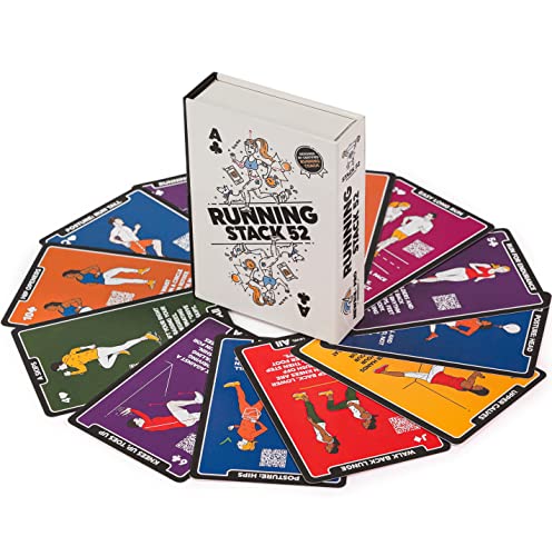 Stack 52 Running Exercise Cards: Run Faster and Further with Less Effort. Video Instruction by Certified Coach Included. Beginner to Advanced Drills. (Running Stack 52)