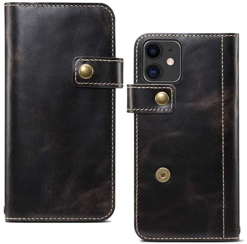 Coque portefeuille iPhone 12 antichoc avec béquille intégrée