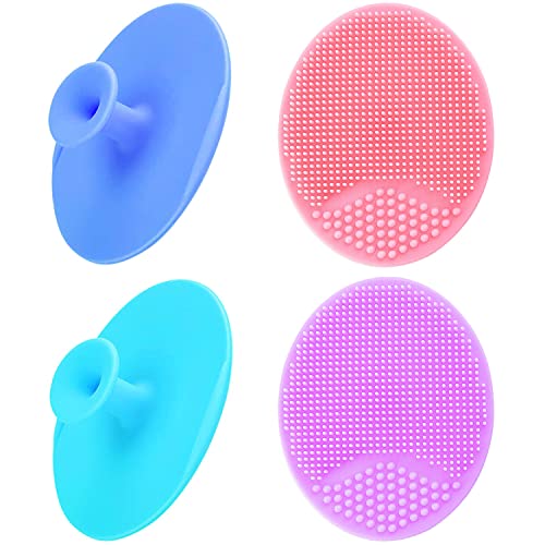 Image of Silicone Facial Cleansing Brush - Face Scrubber & Exfoliator for Deep Cleaning, Blackhead & Acne Pore Care