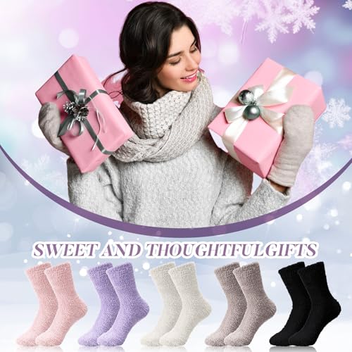 Image of Handepo 60 Pairs Women Fuzzy Socks Bulk