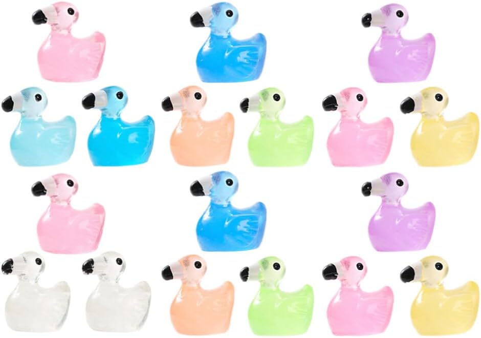 Sosoport Realistic Flamingo Shape Statues 20pcs Small Flamingo Figures for Nighttime Decor DIY Projects