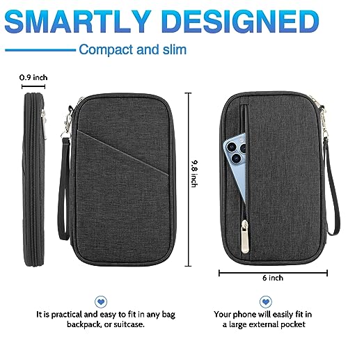 Image of Passport Holder Family, Women RFID Blocking Passport Wallet, Travel Essentials Premium Wallets, Waterproof Passport Holders Bag for Men Traveling, Travel Document Organizer Credit Cards Case