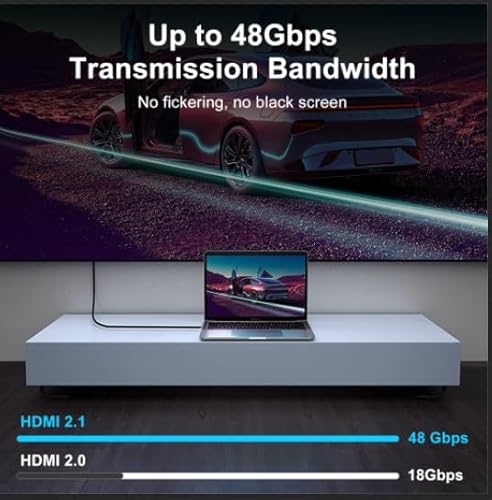 Thsucords 超薄型8K HDMI 2.1 90度L字 左向きケーブル 2M HD-216-2.0M-R の商品画像 4