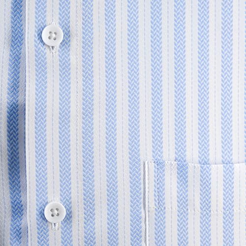 Image of 7-DAYS Men's Premium Striped Formal Shirt - Cotton Rich, Regular Fit, Full Sleeve, with Pocket, Wrinkle Resistant - Stylish Office & Everyday Wear.