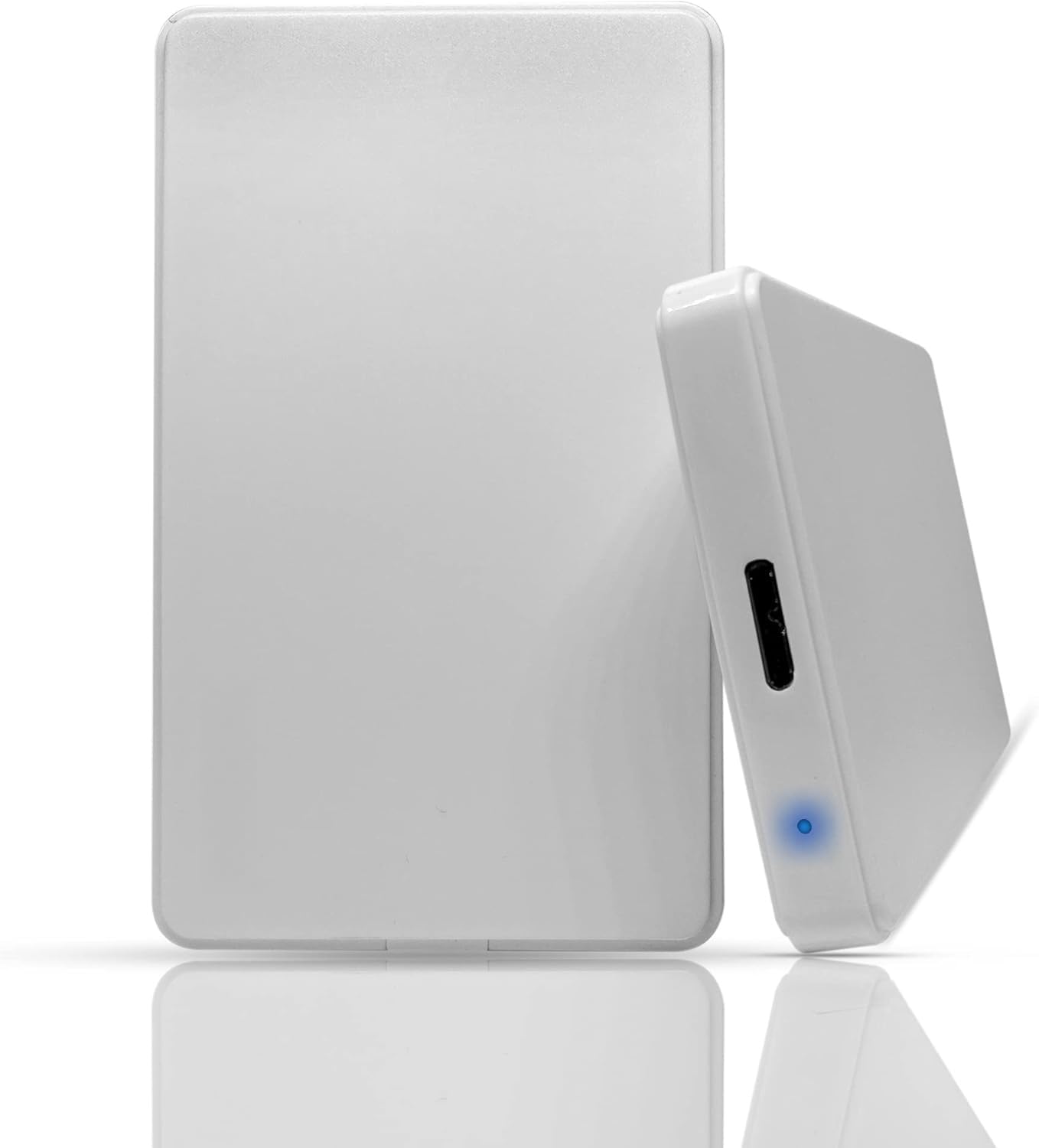 Photo 1 of 1TB External Hard Drive USB 3.0 Ultra Slim Portable HDD Memory Expansion - 2.5 inch Hard Disk Storage & Backup Compatible with mac Laptop/PC/Desktop/PS4/PS5 - White