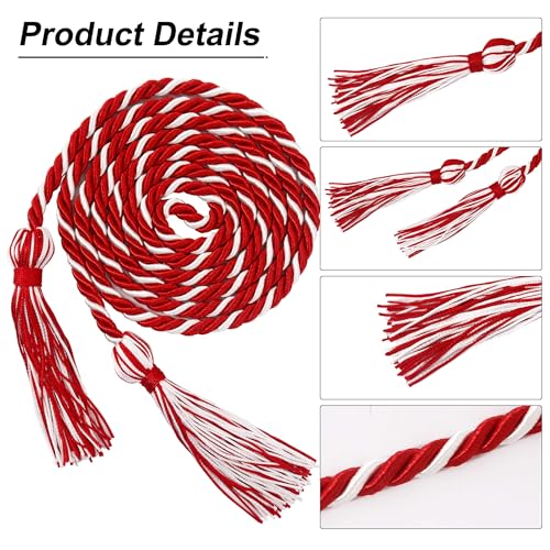 Image of GraduationMall Graduation Honor Cord 68 inch Redwhite