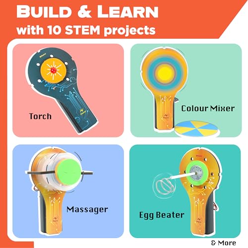 Image of Butterfly EduFields 10in1 STEM Electricity kit for Kids 5-8-12| Science Kit | 10 STEM experiments with Engineering Building Toy, motor, and science projects for boys and girls ages 5 7 8-10 8-12