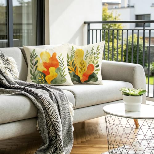 Housse de coussin 60x60 en lin jaune pour protéger et décorer - 7