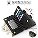 Antsturdy Cellular Phone Case for Samsung Galaxy S20 FE 5G, PU Leather Flip Wallet with Card Holder, RFID Blocking, Shockproof TPU, Zipper Pocket, Magnetic Closure, Kickstand, Black