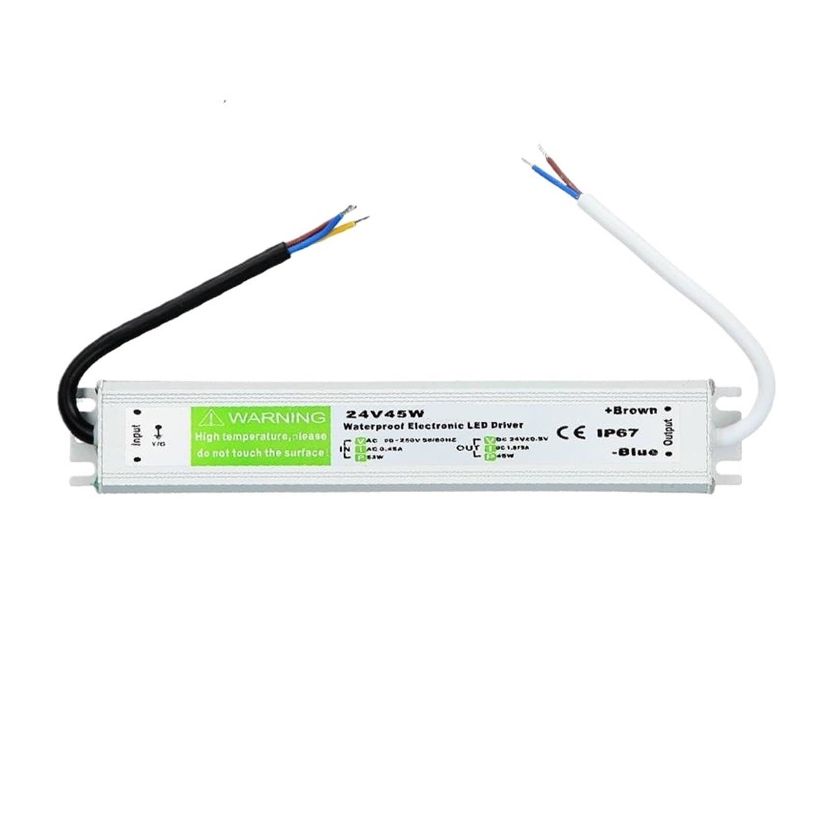 MBMYVRNKJL 90-250V AC to DC 24V 45W 1.875A Lighting Transformer LED Drive Adapter Aluminum Switching Power Supply