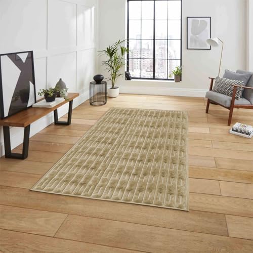 Image of Luxe Home Rabbit Tail Fur Carpet Super Soft, Washable, Anti Skid Carpets for Home, Bedroom, Livingroom - (3x5 Feet, Beige)