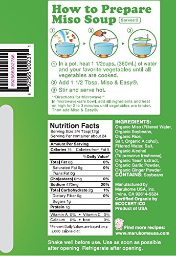 Marukome Miso & Easy Organic Broth Concentrate, 10.5 Ounce