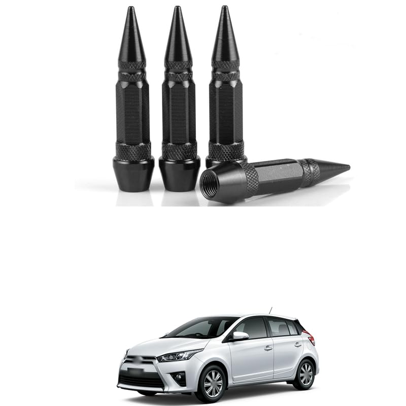 lovmoto spiked style tire valve stem caps, universal aluminium alloy dustproof tire valve stem covers for cars, suv, trucks, bikes, motorcycles, bicycles comfortable with y-aris
