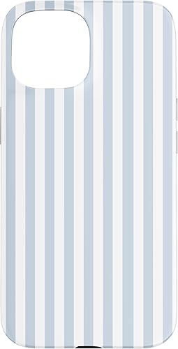 Miniatura 6 de Funda con patrón geométrico a rayas blancas y azul claro para iPhone 16