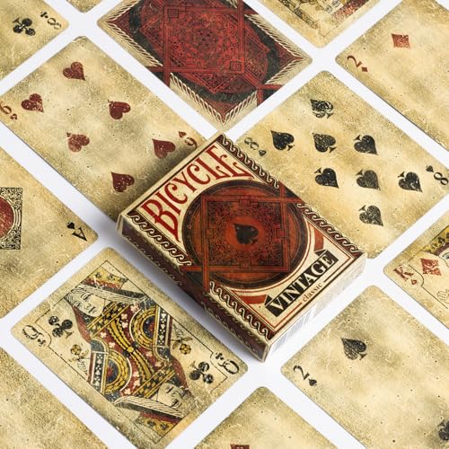 Fournier 1040828 Bicycle Vintage Kartenspiel für Sammler, Schwarz und Rot – Bild 7