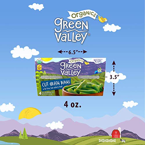 Green Valley Organics Cut Green Beans | Certified Organic | Non-GMO Project Verified | Deliciously Tender-Crisp | Six 4-pack sleeves of 4.0 ounce cups (24 cups total) - Thumbnail 5