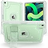 ZoneFoker iPad Air Case 4th Generation, iPad Air 4 Case,for iPad 10.9 inch 2020/iPad Pro 11 2021/2020/2018 with Pencil Holder/Stand,Clear Sturdy Slim iPad Cover for Girls Women (Clear Glitter)