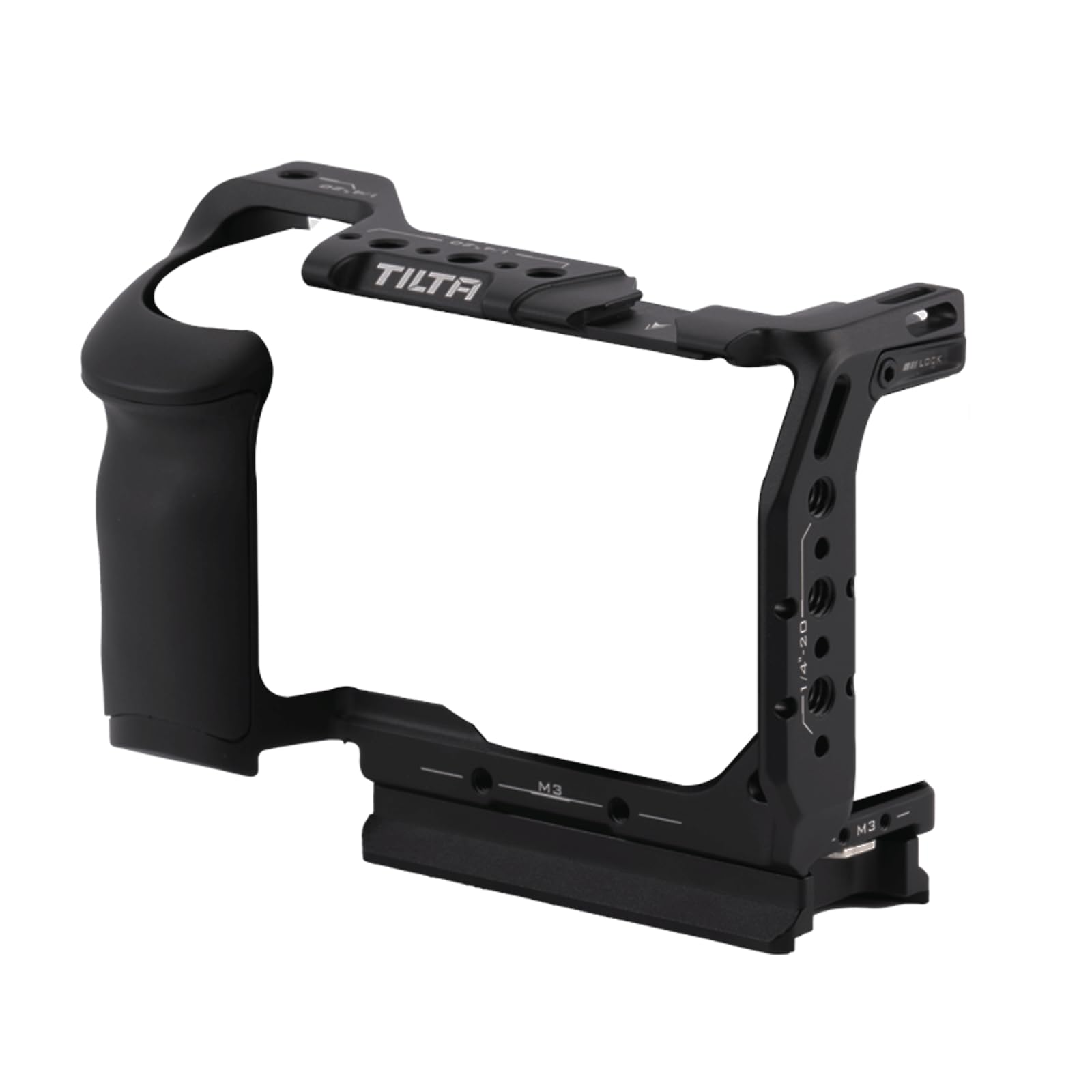 Tilta Jaula ZV-E1, jaula completa para cámara compatible con Sony ZV-E1 con mango integrado, alta compatibilidad y ligereza, color negro TA-T35-FCC-B