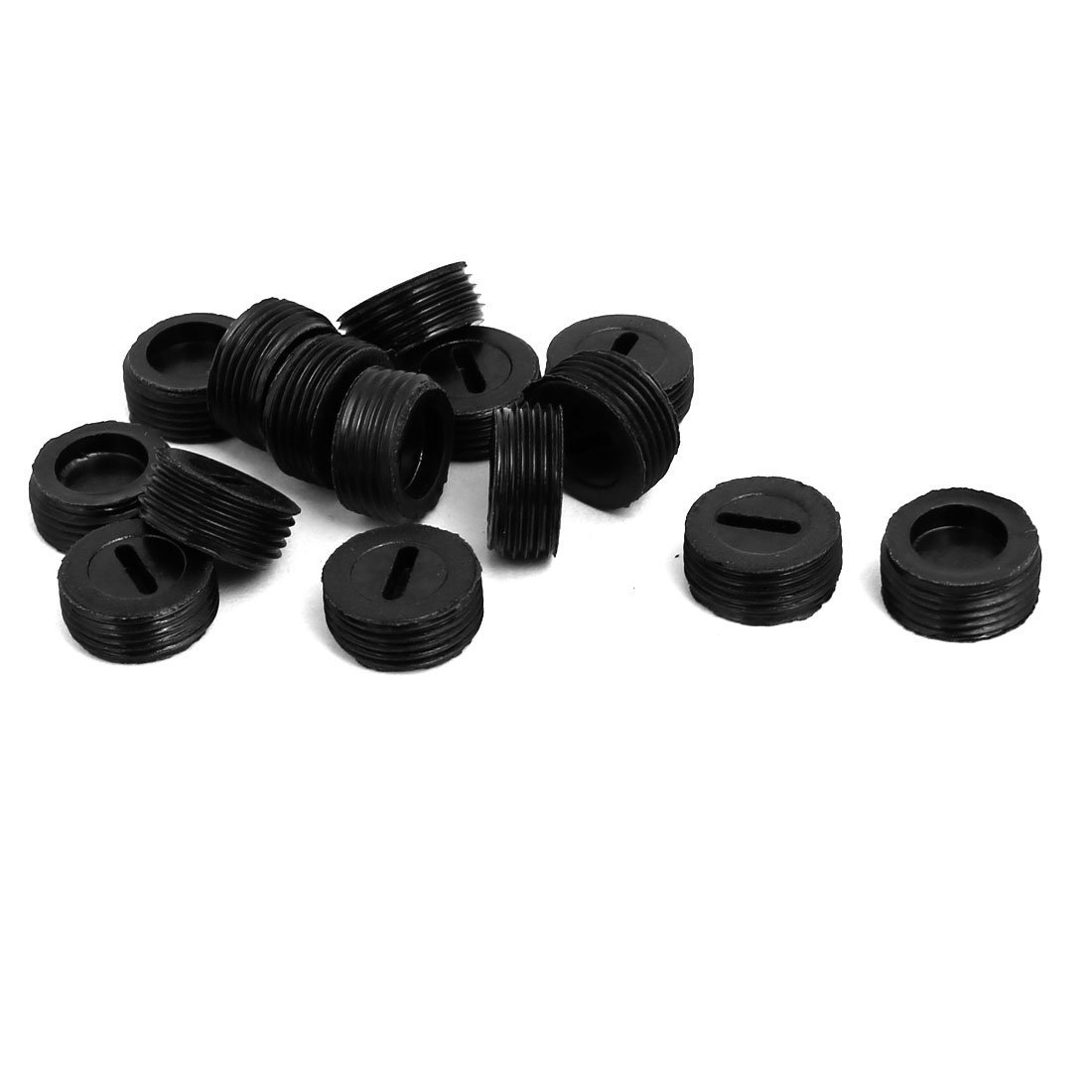 15 Tappi Filettati In Plastica Nero Per Portaspazzole Carbonio Motori - Diametro 13mm - Foto 6
