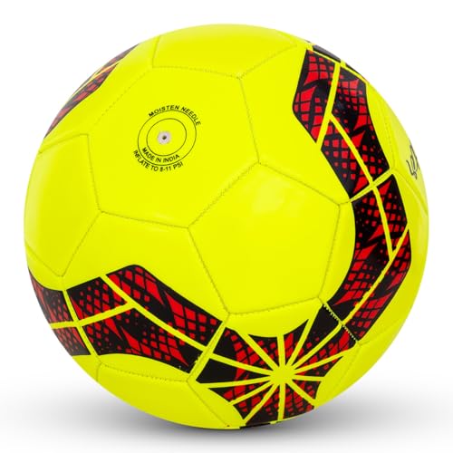 Image of Vector X 32 Panel PVC Machine Stitched Indoor /Outdoor Practice, Training and Match Soccer Football + Free Air Needle with Butyl Bladder Ball, Size 5, Suitable for Kids, Men, Youth Adults 15+ Years