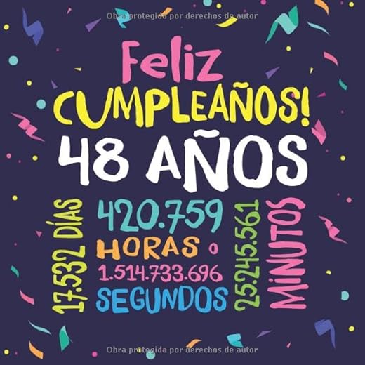 Feliz Cumpleaños - 48 Años: Un libro de visitas para fiesta de 48 cumpleaños – Decoración y regalos originales para hombres y mujeres - 48 años - ... para felicitaciones y fotos de los invitados