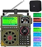 ZHIWHIS Shortwave Radio with SSB and Extra Antenna, AM FM CB LW AIR VHF UHF SW WB SSB Receiver, NOAA Weather/Antenna Tuner/APP Control/Bluetooth/20W Speaker/1600 Presets/Rechargeable Radios ZWS-C919