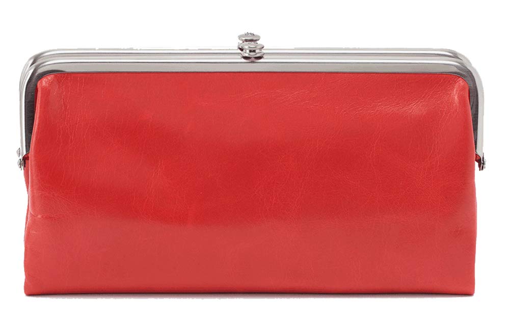 HOBOLauren Clutch Wallet - Soft Leather Construction with Kiss Lock Closure, Interior Zipper Pocket, and Card Slots