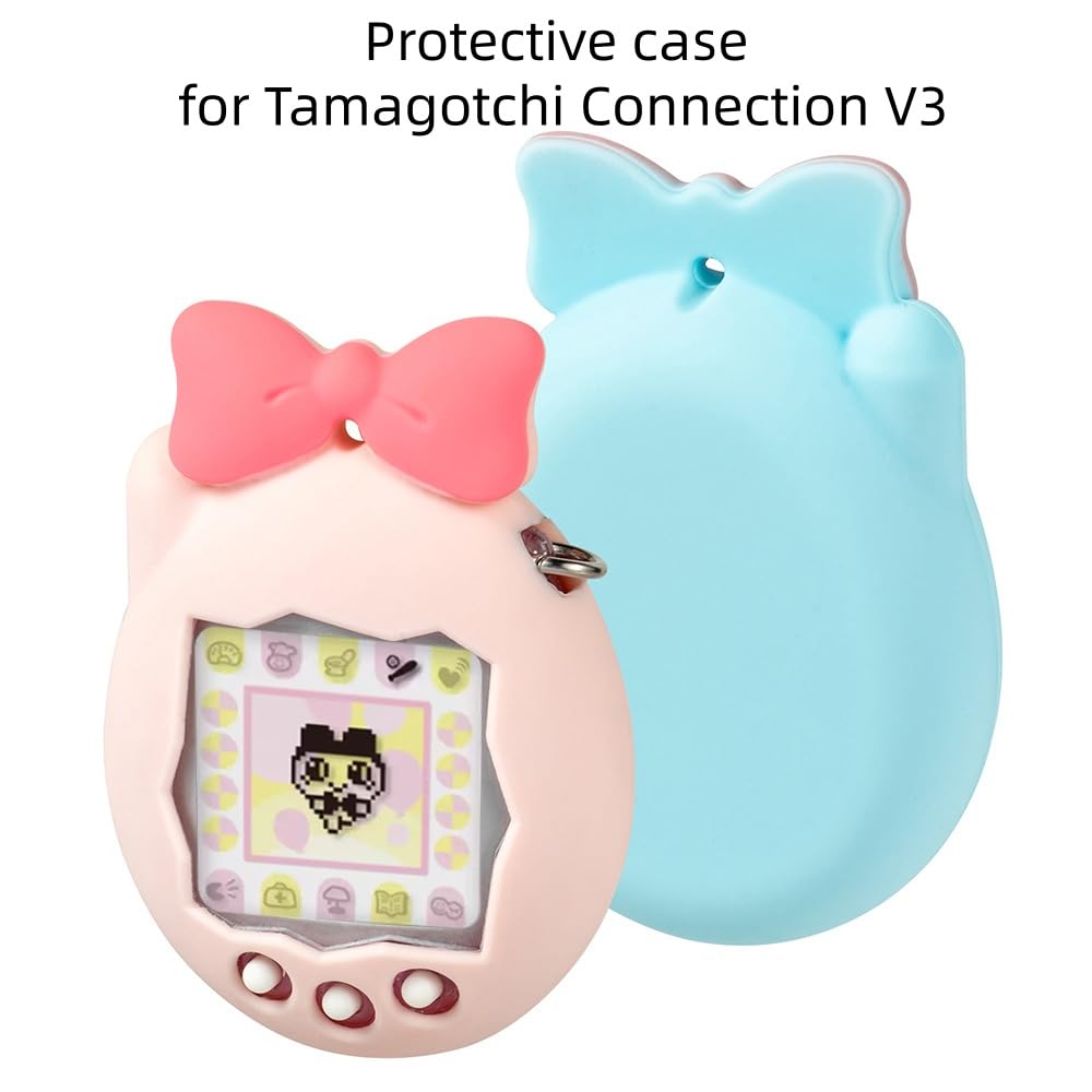Kreskówkowe etui ochronne do Tamagotchi Connection V3 silikonowy rękaw odporny na zarysowania, pyłoszczelne i odporne na wstrząsy akcesoria ochronne (jasnoniebieski)