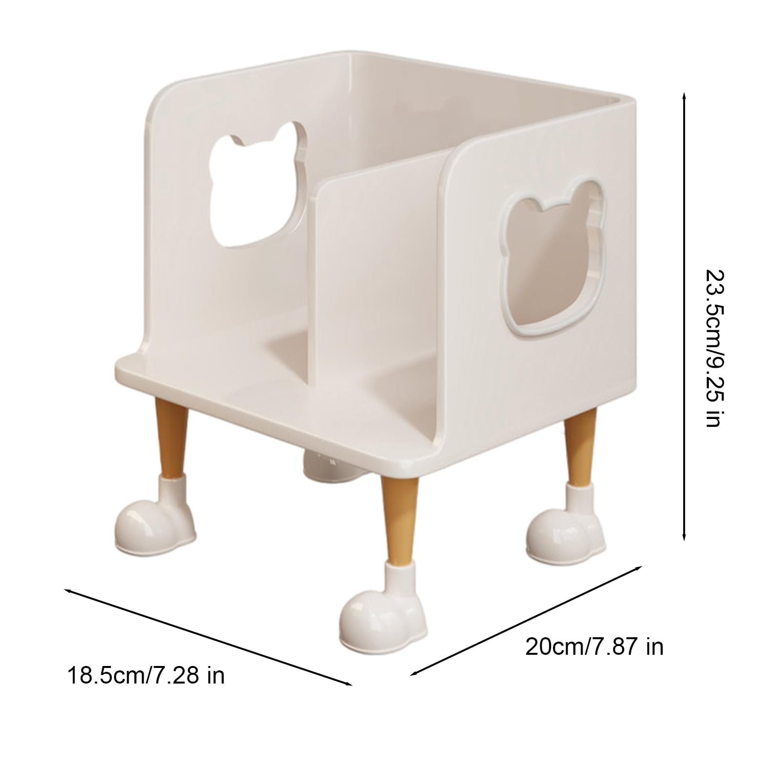 Simpatico fermalibri per scrivania – Mensola porta libri per bambini pastello con multi-scomparto, base anti-ribaltamento e design aperto, decorazione per libri di testo, quaderni e penne